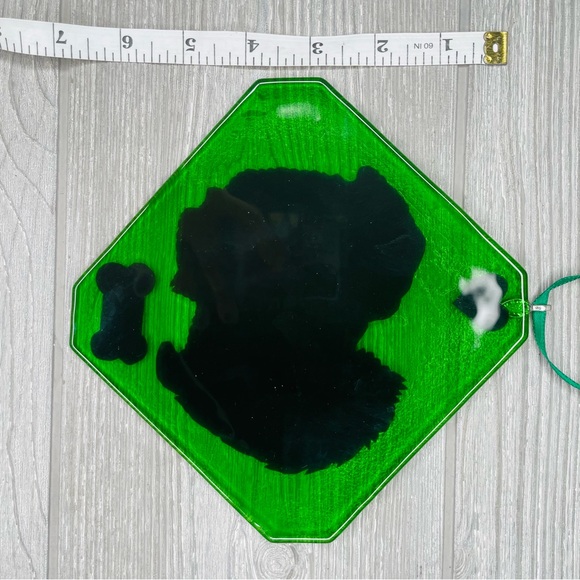 Stained glass sun catcher shih tzu dog coaster decoration orniment art handmade - Picture 5 of 5